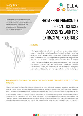 From Expropriation to Social Licence: Accessing Land for Extractive Industries