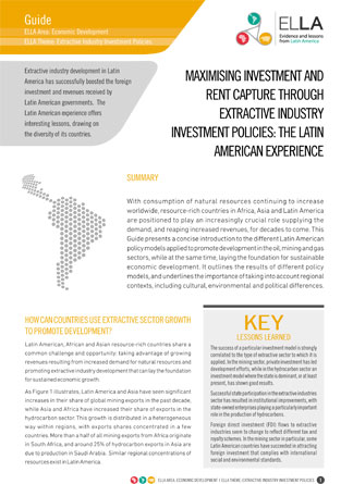 Maximising Investment and Rent Capture Through Extractive Industries Investment Policies: the Latin American Experience