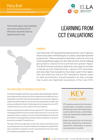 Learning from CCT evaluations