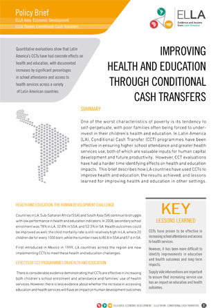 Improving Health and Education Through CCTs