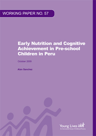 Early Nutrition and Cognitive Achievement in Pre-school Children in Peru