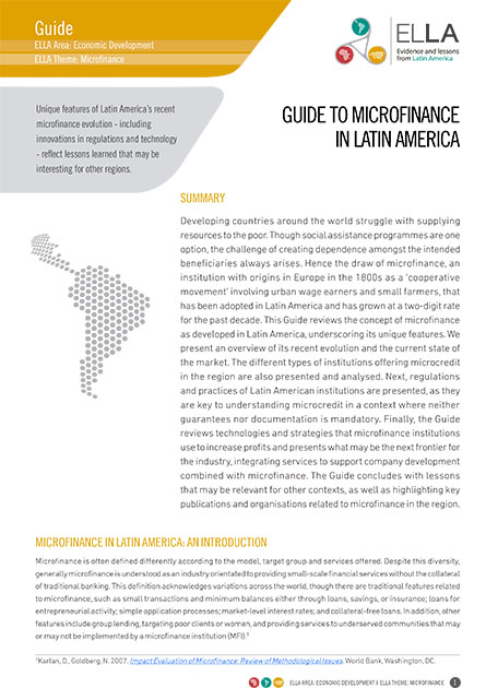 Guide to microfinance in Latin America