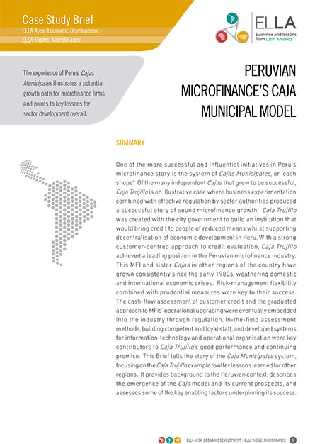 Peruvian Microfinance’s Caja Municipal Model