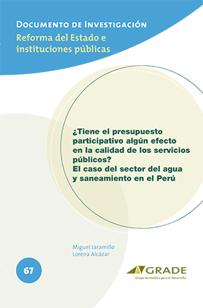¿Tiene el presupuesto participativo algún efecto en la calidad de los servicios públicos? El caso del sector del agua y saneamiento en el Perú