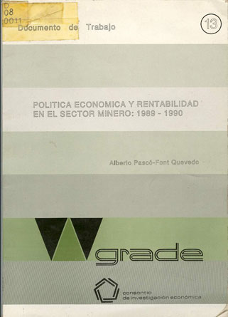 Política económica y rentabilidad en el sector minero: 1989-1990