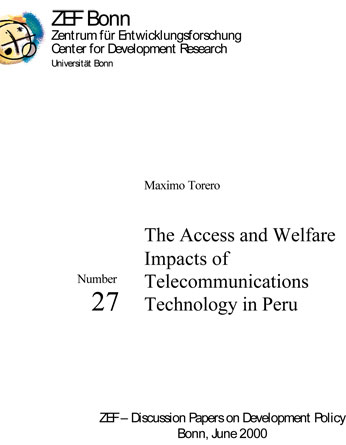 The access and welfare impacts of telecommunications technology in Peru