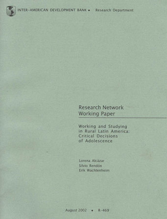 Trabajando y estudiando en América Latina rural: decisiones críticas de los adolescentes
