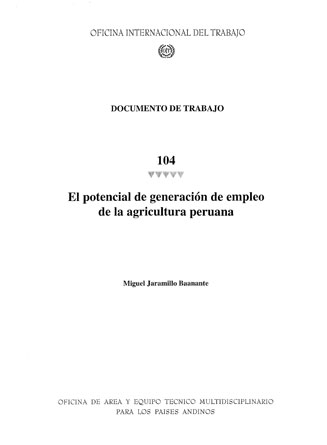 El potencial de generación de empleo de la agricultura peruana
