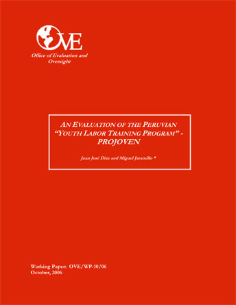 An evaluation of the peruvian «Youth Labor Training Program» – Projoven