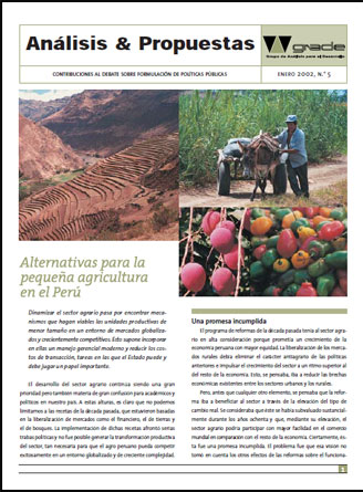 Alternativas para la pequeña agricultura en el Perú