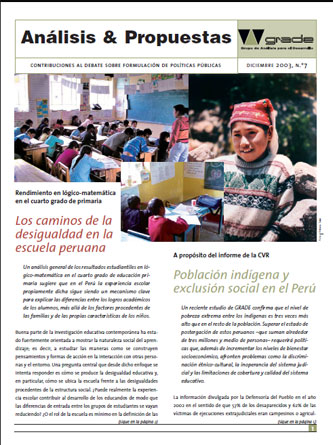 Los caminos de la desigualdad en la escuela peruana / Población indígena y exclusión social en el Perú