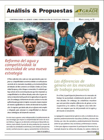 Reforma del agua y competitividad / Las diferencias de género en los mercados de trabajo peruano