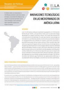 Innovaciones tecnológicas en las microfinanzas en América Latina