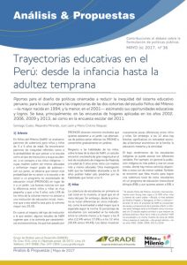 Trayectorias educativas en el Perú: desde la infancia hasta la adultez temprana