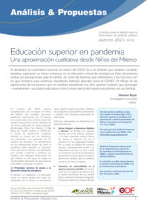 Educación superior en pandemia: Una aproximación cualitativa desde Niños del Milenio