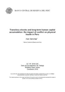 Transitory shocks and long-term human capital accumulation: the impact of conflict on physical health in Peru