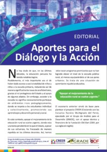 Aportes para el Diálogo y la Acción – Editorial