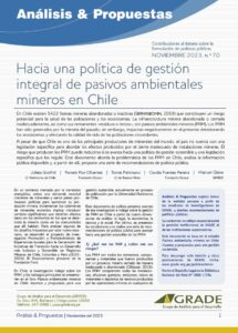 Hacia una política de gestión integral de pasivos ambientales mineros en Chile