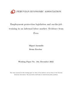 Employment protection legislation and on-the-job training in an informal labor market: evidence from Peru