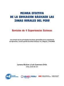Mejora efectiva de la educación básica en las zonas rurales del Perú