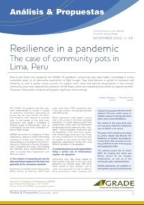 Resilience in a pandemic: the case of community pots in Lima, Peru