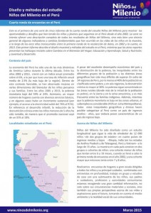 Diseño y métodos del estudio: resultados iniciales del estudio Niños del Milenio. Cuarta ronda de encuestas en el Perú