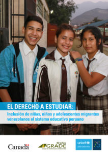 El derecho a estudiar: inclusión de niñas, niños y adolescentes migrantes venezolanos al sistema educativo peruano