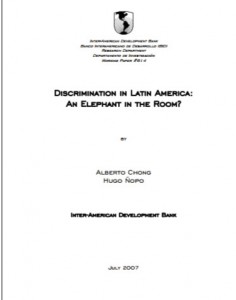 Discrimination in Latin America: An Elephant in the Room?