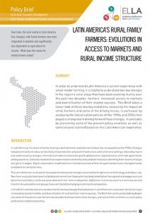 Latin America’s rural family farmers: evolutions in access to markets and rural income structure