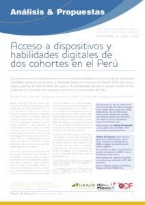 Acceso a dispositivos y habilidades digitales de dos cohortes en el Perú
