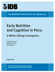 Early Nutrition and Cognition in Peru: a within-siblings investigation
