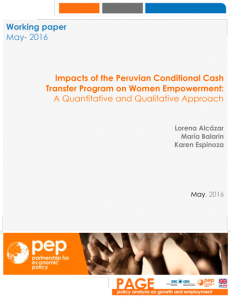 Impacts of the Peruvian conditional cash transfer program on women empowerment: a quantitative and qualitative approach