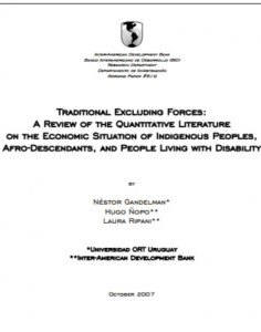 Traditional Excluding Forces: A Review of the Quantitative Literature on the Economic Situation of Indigenous Peoples, Afro-Descendants, and People Living with Disability