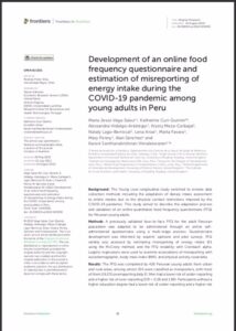 Development of an online food frequency questionnaire and estimation of misreporting of energy intake during the COVID-19 pandemic among young adults in Peru