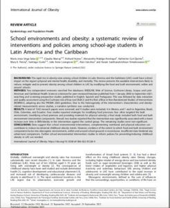 School environments and obesity: a systematic review of interventions and policies among school-age students in Latin America and the Caribbean