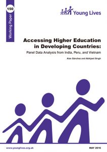 Accessing Higher Education in Developing Countries: Panel Data Analysis from India, Peru, and Vietnam