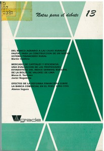 Efectos de la reforma financiera sobre la banca comercial en el Perú: 1990-1995