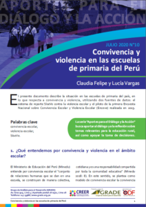 Convivencia y violencia en las escuelas de primaria del Perú