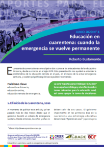 Educación en cuarentena: cuando la emergencia se vuelve permanente