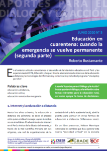 Educación en cuarentena: cuando la emergencia se vuelve permanente (segunda parte)