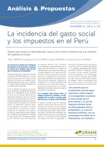 La incidencia del gasto social y los impuestos en el Perú