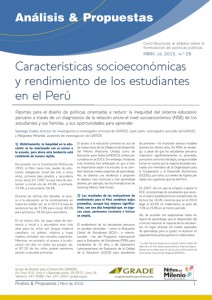 Características socioeconómicas y rendimiento de los estudiantes en el Perú