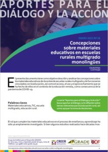 Concepciones sobre materiales educativos en escuelas rurales multigrado monolingües