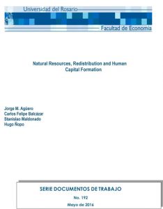 Natural resources, redistribution and human capital formation