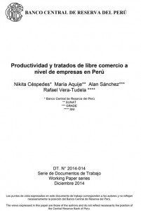 Productividad y tratados de libre comercio a nivel de empresas en Perú