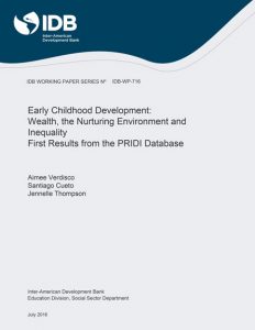 Early childhood development: wealth, the nurturing environment and inequality first results from the PRIDI database