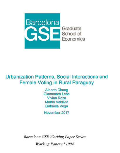 Urbanization Patterns, Social Interactions and Female Voting in Rural Paraguay