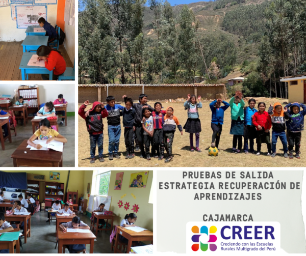 CREER aplicó pruebas de salida en escuelas multigrado de Cajabamba y Jaén en Cajamarca