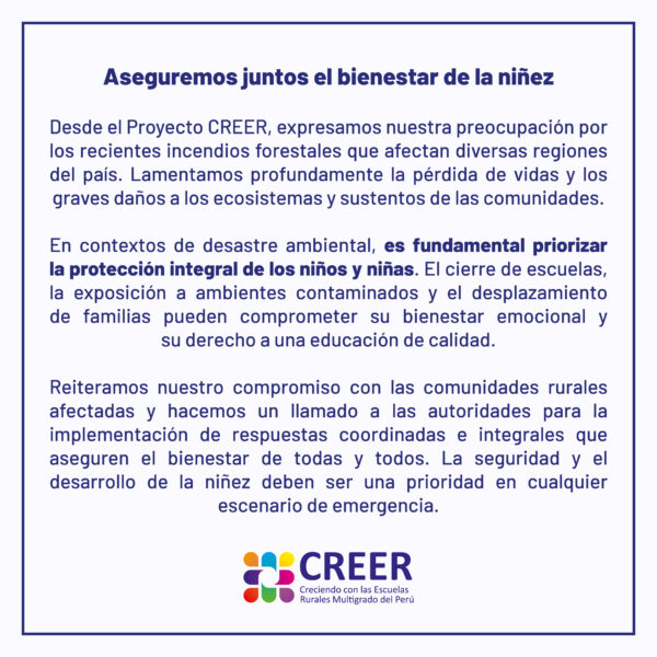Aseguremos juntos el bienestar de la niñez en escenarios de emergencia
