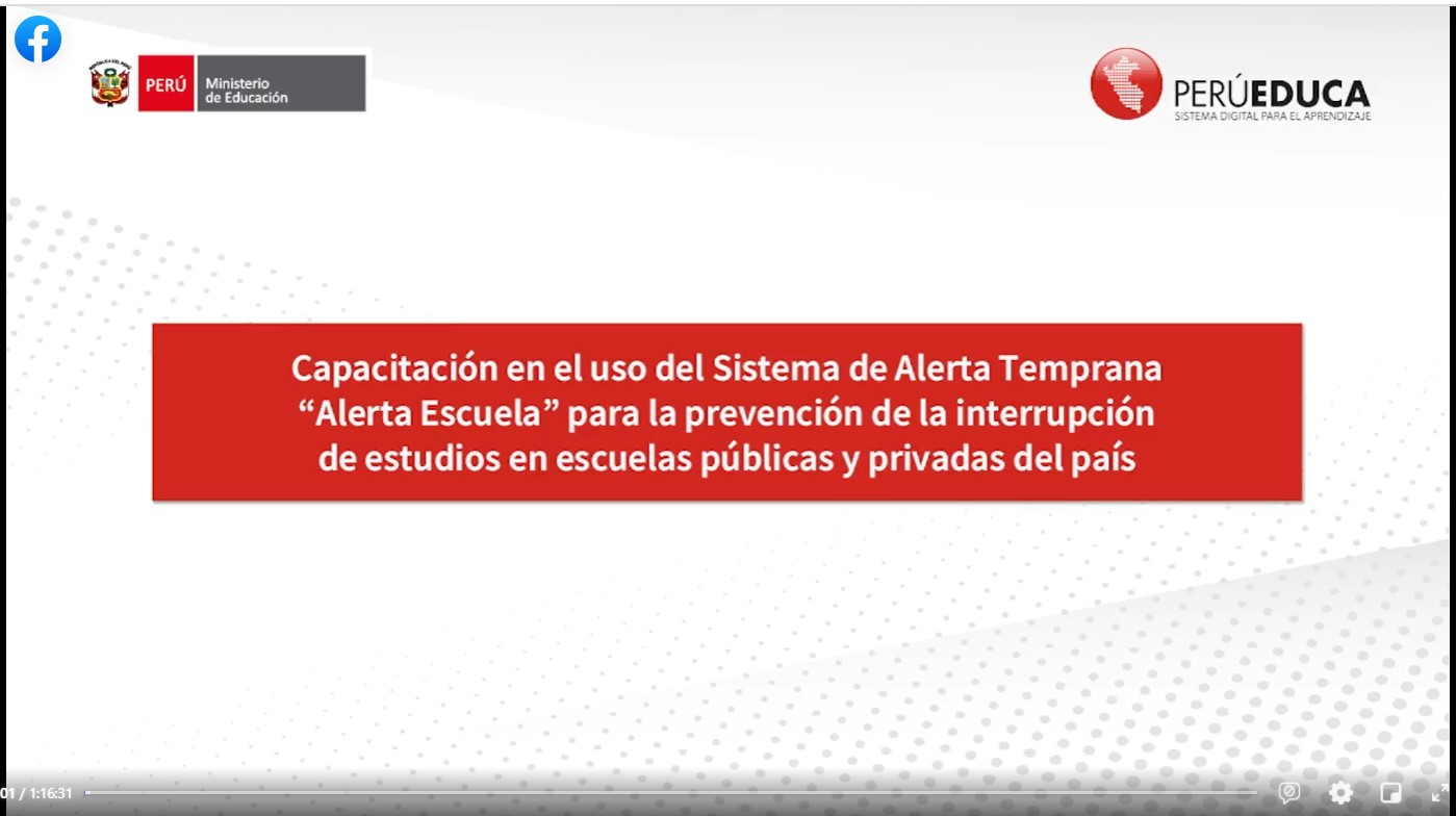 Capacitación en el uso del sistema de alerta temprana "Alerta Escuela